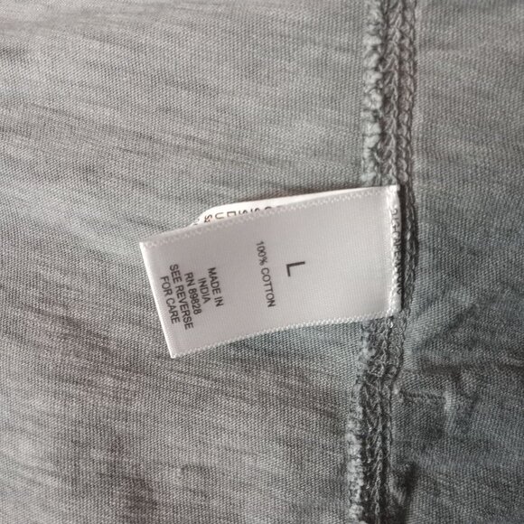 Logo Lori Goldstein Womens Gray Elbow Sleeve Tunic Top Pockets Size L  A592714 - Picture 9 of 14